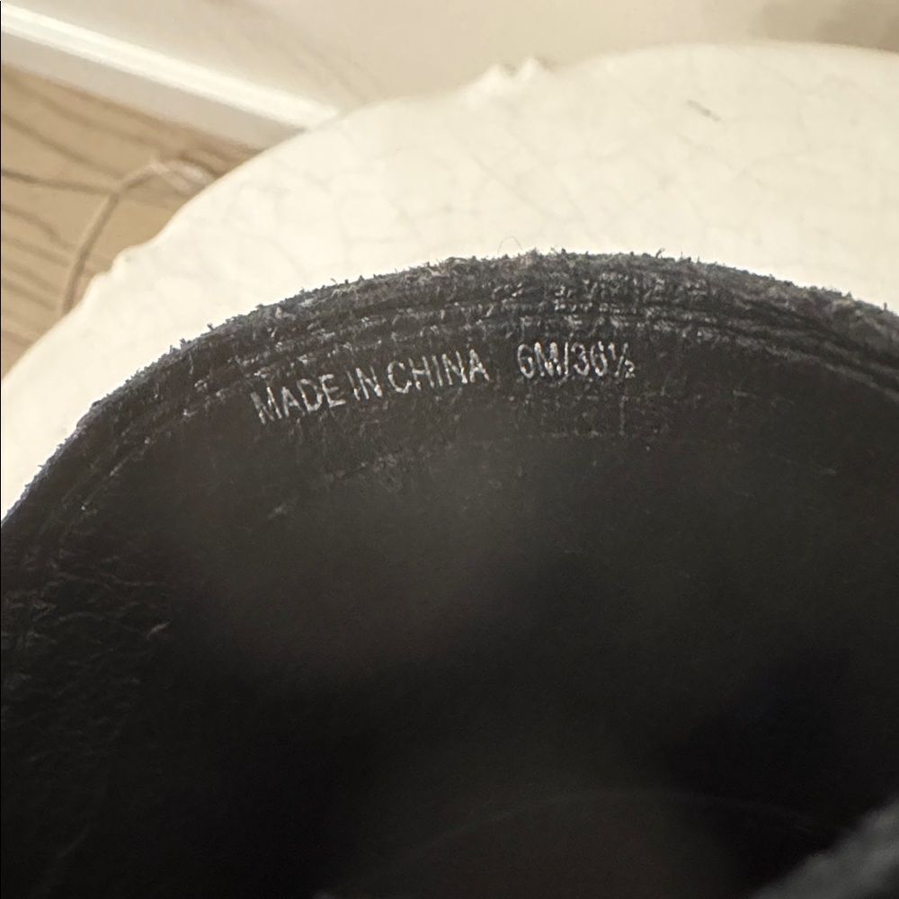 Lucky Brand Chic Black Suede Leather Women's Ankle Booties Boots Casual Size 6M - Picture 6 of 12